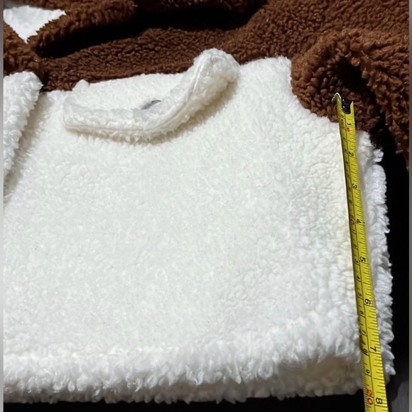 LIKE NEW SHEIN Brown and White Teddy Jacket - Picture 6 of 6